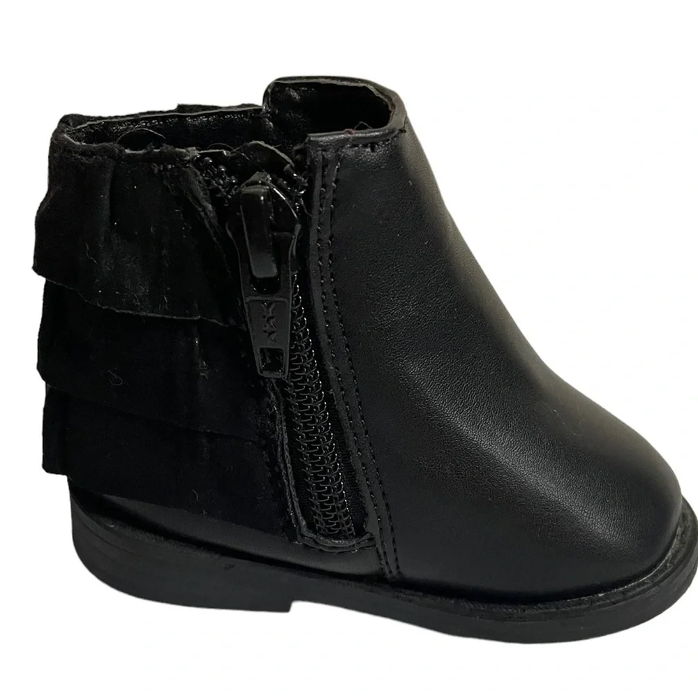 Wonder Nation Infant Girl Black Boots Size 2